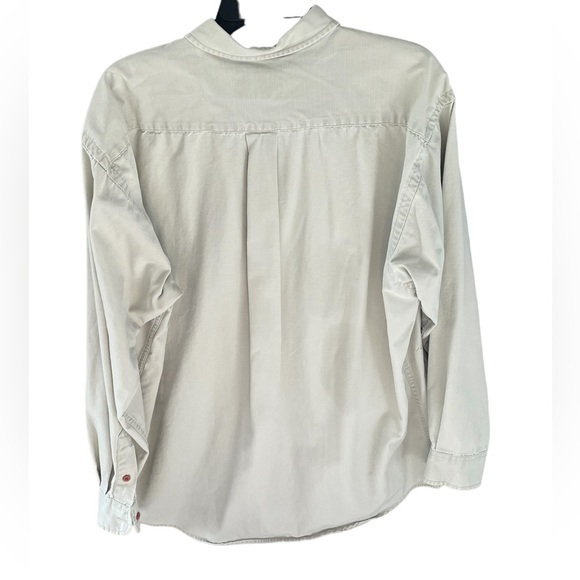 American Eagle Outfitters Khaki Long Sleeve Button Down Shirt Men’s Large - Picture 3 of 6